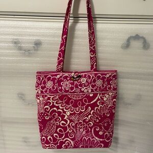 Vera Bradley Floral Pink & White Tote Bag